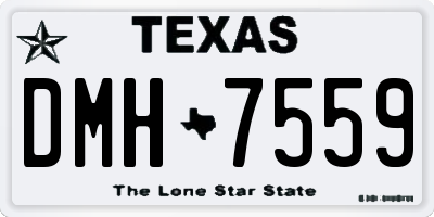 TX license plate DMH7559