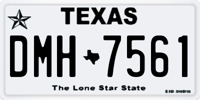 TX license plate DMH7561