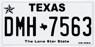 TX license plate DMH7563