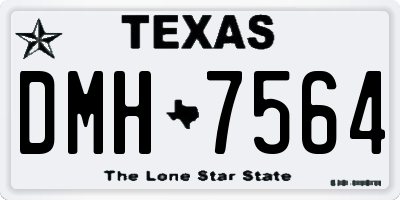 TX license plate DMH7564