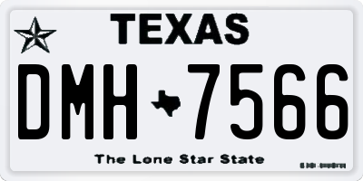 TX license plate DMH7566