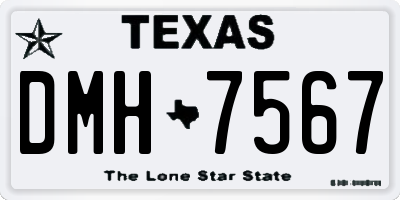 TX license plate DMH7567