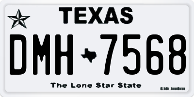 TX license plate DMH7568