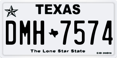 TX license plate DMH7574