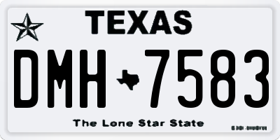 TX license plate DMH7583