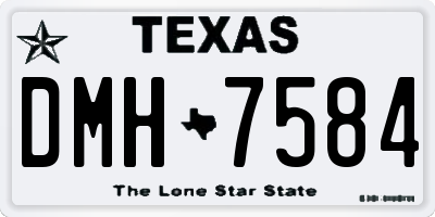 TX license plate DMH7584