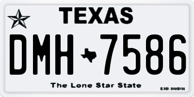TX license plate DMH7586