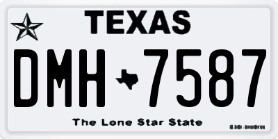 TX license plate DMH7587
