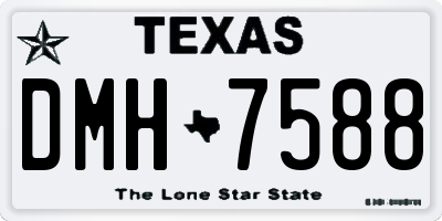 TX license plate DMH7588