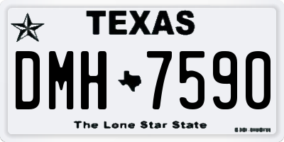 TX license plate DMH7590