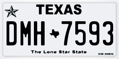 TX license plate DMH7593