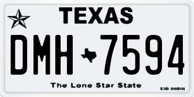 TX license plate DMH7594