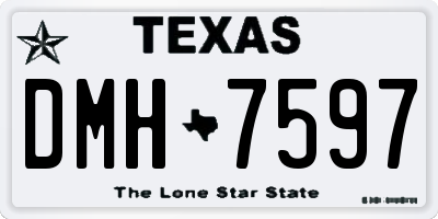 TX license plate DMH7597