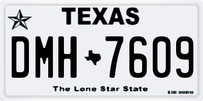 TX license plate DMH7609