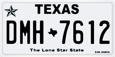 TX license plate DMH7612