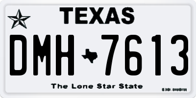 TX license plate DMH7613