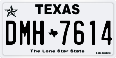TX license plate DMH7614