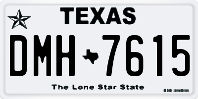 TX license plate DMH7615