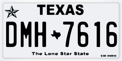 TX license plate DMH7616