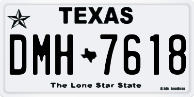 TX license plate DMH7618