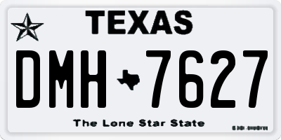 TX license plate DMH7627