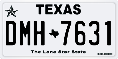 TX license plate DMH7631