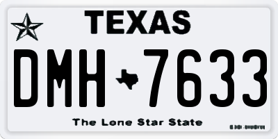 TX license plate DMH7633