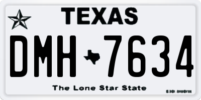 TX license plate DMH7634