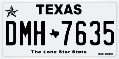 TX license plate DMH7635