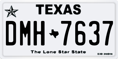 TX license plate DMH7637