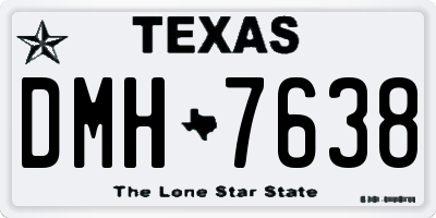 TX license plate DMH7638