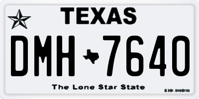 TX license plate DMH7640