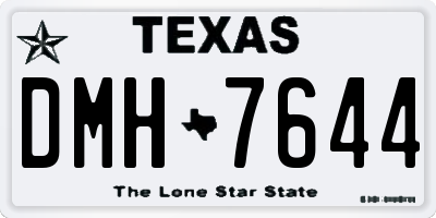 TX license plate DMH7644