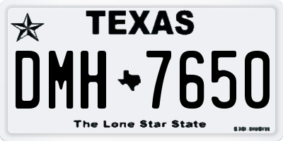 TX license plate DMH7650