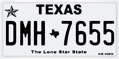TX license plate DMH7655