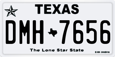 TX license plate DMH7656