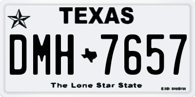 TX license plate DMH7657