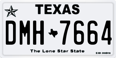 TX license plate DMH7664