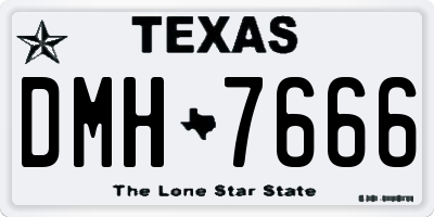 TX license plate DMH7666