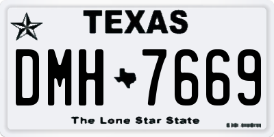 TX license plate DMH7669