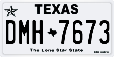 TX license plate DMH7673