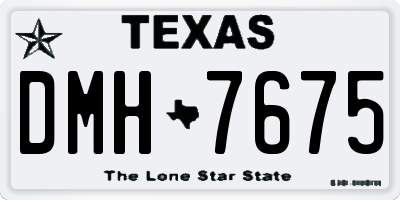 TX license plate DMH7675
