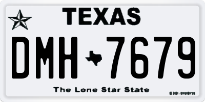 TX license plate DMH7679