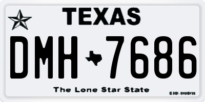 TX license plate DMH7686