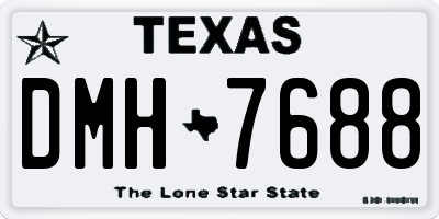 TX license plate DMH7688
