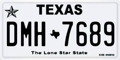 TX license plate DMH7689
