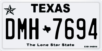 TX license plate DMH7694