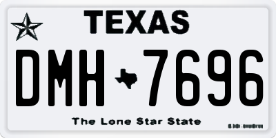 TX license plate DMH7696