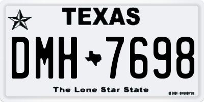 TX license plate DMH7698
