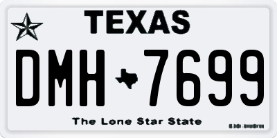 TX license plate DMH7699